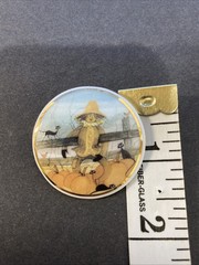 Buckley Moss Society Pin Brooch 2008 Fall Friends Scarecrow Vintage 14814