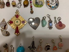 Vintage & Modern Costume Jewelry Pendant Charms Mixed Lot Of 110+