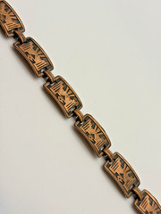 Copper Thunderbird Vintage Panel Bracelet Southwest Native