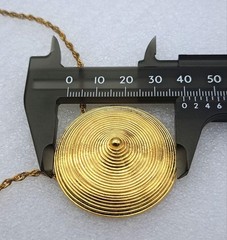 LANVIN PARIS Vintage Gold color Necklace Cone type