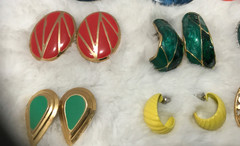 Vintage To Now Pierced Earrings Lot of 12 Colorful Fun Boho Mixed Variety