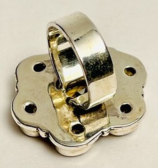 Giant Vintage Hand Crafted Sterling Silver CITRINE Ring Size: 6.5 925/1000
