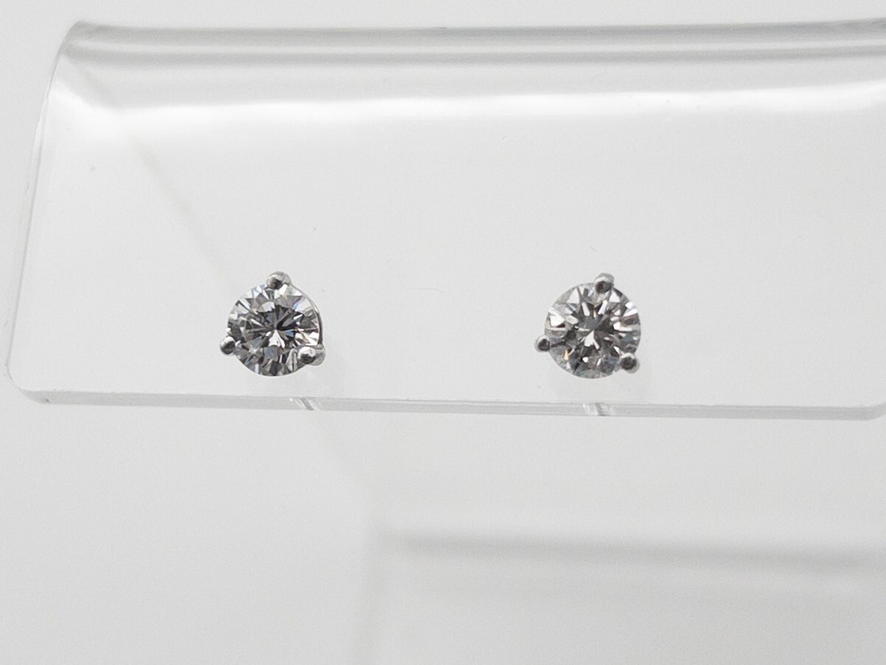 $8000 KWIAT 1ct VS G Round TIARA IDEAL CUT Diamond Platinum STUD EARRINGS RARE