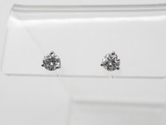 $8000 KWIAT 1ct VS G Round TIARA IDEAL CUT Diamond Platinum STUD EARRINGS RARE