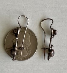 Vintage Sterling Silver Earrings 925 Drop Ladies ~ 1 Ear Wire Bend Needs Strait