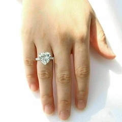 4.20 Ct White Diamond Art Deco Vintage Engagement Ring 925 Sterling Silver