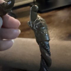 Antique Elephant Cuff Bracelet Twisted Tri Color Metal Copper Brass
