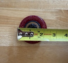 1930s-40s Cherry Juice & Black Bakelite Carved & Layered Flower Pin Brooch