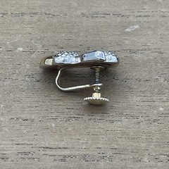 Vintage Unbranded Silver & Gold Toned Acorn Earrings With Screw-Back Closure