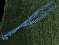 Vintage MultiStrand Blue Seed Bead Necklace 21 In Lariat Style