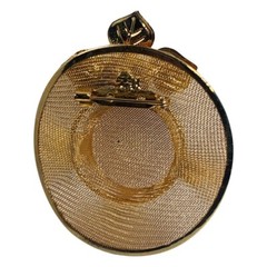 Vintage Gold Tone Sun Hat Brooch 2.5″ Pin