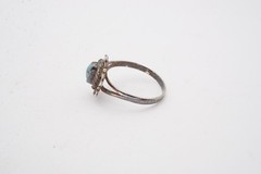 Vintage Sterling Silver 925 Turquoise Ring Size 4.25