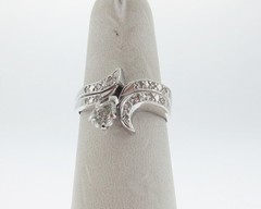 Genuine Diamonds Marquise 0.60ct Solid 14k White Gold Ring Set FREE Sizing