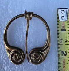 Signed Celtic Knot Cloak Pin Penannular Brooch Bronze/Brass Alloy CelticViking