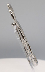 Vintage Monet Silver Tone 4 Interlocking Hearts Brooch 3.5 Inches Long