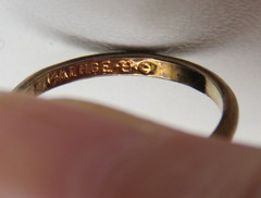 Vintage Uncas Mfg Co 14Kt HGE Electroplated Ladies Tiger Eye Size 6 Ring