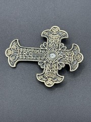Vintage Sterling Silver Gothic Cross Pendant 1.75″ 9.75 Grams B24