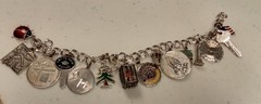 1960s-70s 925 sterling silver charm bracelet