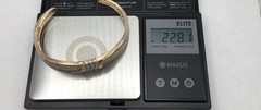 Ross Simons 18K plate over 925 Sterling Cuff bracelet 7″-7.25” – 22.81g