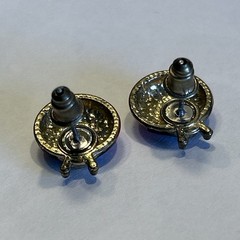 Vtg Lady Bug Enameled 1980’s Beetle Pierced Earrings Studs 1 Inch Unbranded