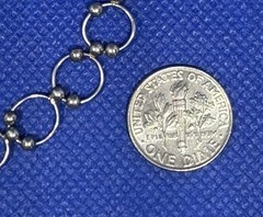 K02 KC 1960s Vintage 925 Sterling Silver Bracelet 8” 20cm Anklet Balls & Rings