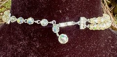 vintage double-strand Aurora Borealis (AB) crystal necklace