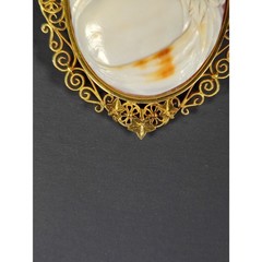 Antique 14K Gold Filigree Cameo Convertible Brooch/Pendant c. 1920s (2.5″ x 2″)