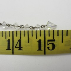 Vintage AB Rhinestone Necklace 2 Strand Choker Collar 15 Inch
