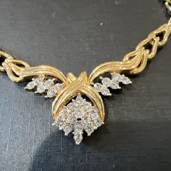 Puccini Rhinestone Choker Necklace 15 Inch Signed