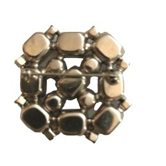 Stunning Vintage Art Deco Large Stone Statement Brooch Clear Stones Glamorous