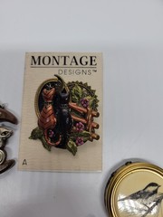 Vintage Animal Jewelry Lot Fish Cats Birds Enamel Disney Style Pendants Brooches