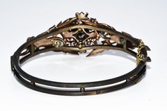 $18,000 4.00CT ANTIQUE NATURAL ROSE CUT DIAMOND BANGLE ORIGINAL ANTIQUE PATINA