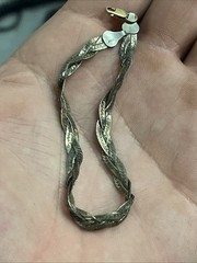 Vintage Italy 925 Sterling Silver Herringbone Bracelet 7 Inch 4.2 Grams