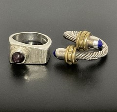 Vintage Sterling Silver Artisan Jewelry 8 Piece Mix Lot- Mexico, USA 185g