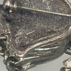 Tortolani Brooch Girl Doll Silver Tone Rhinestone Vintage Figural Pin Jewelry