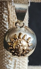 Vintage Helen Andrews HAN 925 Sterling Silver Sun Harmony Ball Chime Necklace