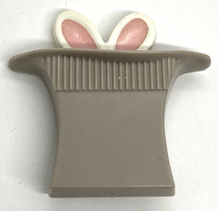 Vintage signed 1975 Avon Pin Magic Bunny Rabbit in Hat Pop Up Movement Brooch
