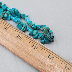 Vintage Turquoise Stone Nugget Bead Necklace 22 in 59 grams
