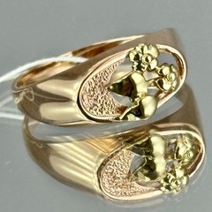 USSR Vintage Original 583 14K Rose & Yellow Gold Ring 2.90 g. 7,25 US Ukraine