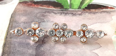 1970’s Glamorous Bright Sparkly Rhinestone 2.25″ Stunning Bar Pin Brooch