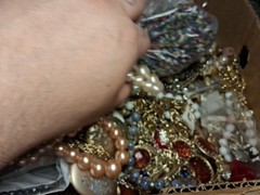 vintage costume jewelry lot 5+ POUNDS Useable Gallon Bag Full #3