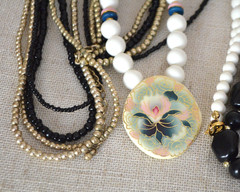 Vintage Necklace Lot, 6 Piece, Beaded, Pendant, Fashion Jewelry Collection
