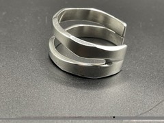 Vintage Sterling Silver Cuff Bracelet RSW Marked Heavy 61.59g Modernist