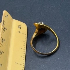 Vintage Irregular Bold Ring Gold Tone
