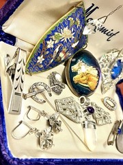 Vintage Jewelry Lot Art Deco Art Nouveau Retro Sterling Silver
