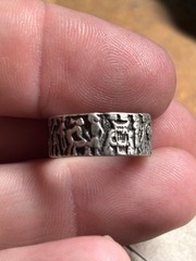 4g Vintage 925 Sterling silver NATIVE AMERICAN ? Storyteller Ring sz 5.5