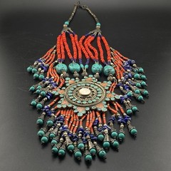 Unique Stunning Star Shape Amazing Multicolour Pendant Beautiful Beaded Necklace