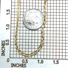 Vintage 14K Gold Filled 18 Inch N/C Braided Serpentine Necklace, 2.3 Grams