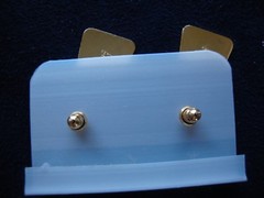 VINTAGE SAMUEL HUANG DESIGNER CLOISONNE RETRO ABSTRACT AQUA ENAMEL STUD EARRINGS