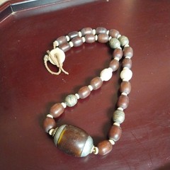 3 Vintage Beaded Necklaces – Tribal – Wood, Glass & Stone –